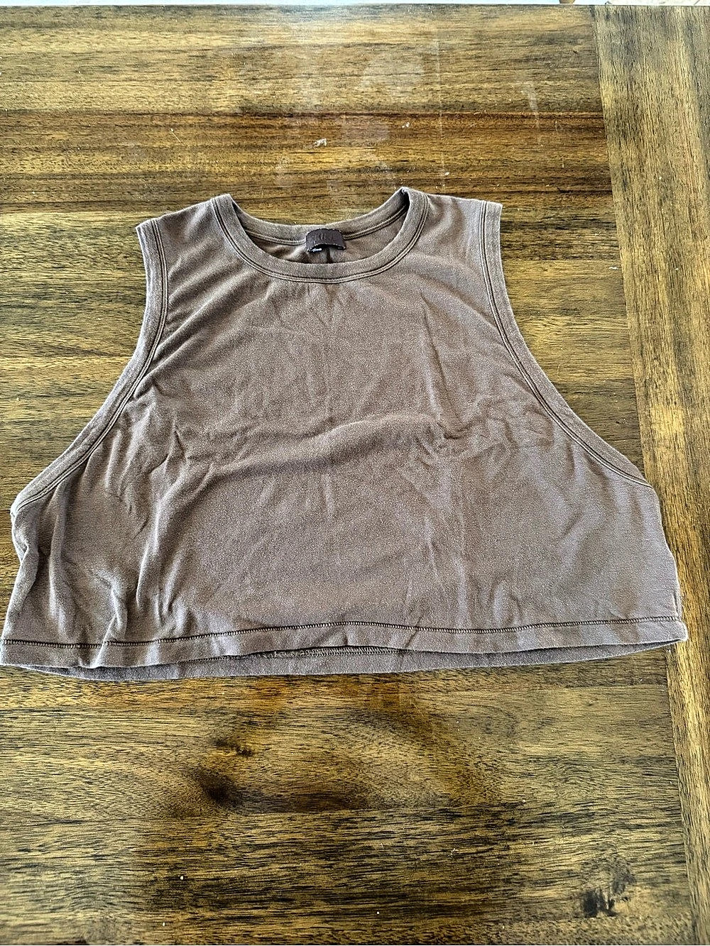 Skims Brown Tank crop Top Size Large